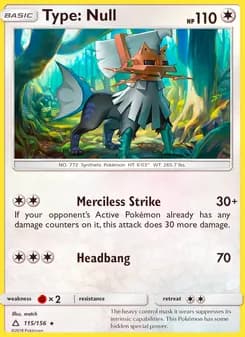 Type: Null card in English