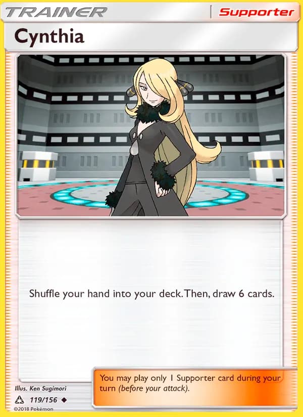 Cynthia card in English