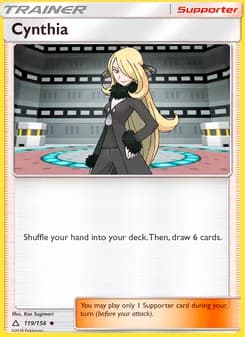 Cynthia card in English