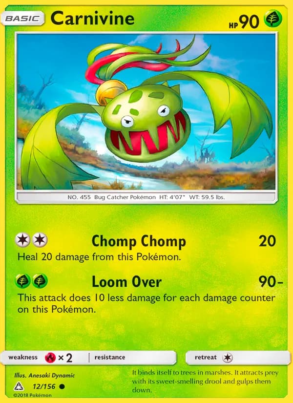 Carnivine card in English