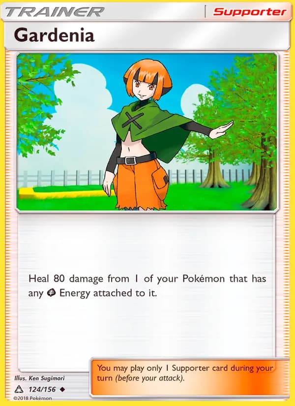 Gardenia card in English