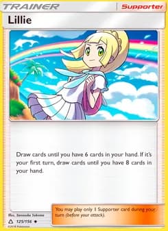 Lillie card in English