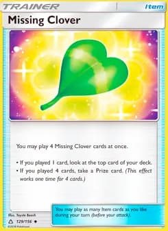 Missing Clover card in English