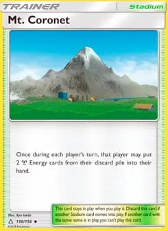 Mt. Coronet card in English