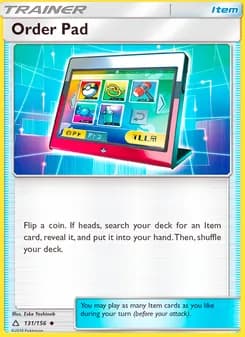 Order Pad card in English