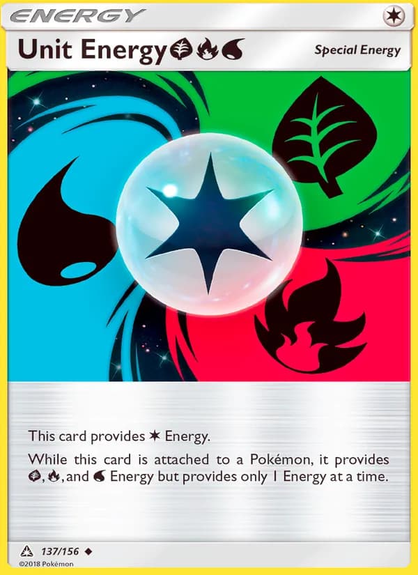 Unit Energy GrassFireWater card in English