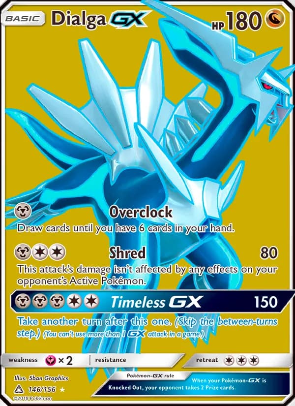 Dialga GX card in English