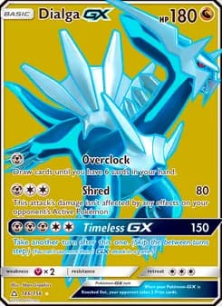 Dialga GX card in English