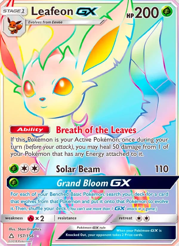 Leafeon GX card in English