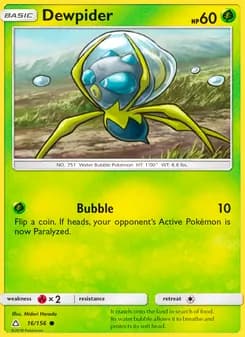 Dewpider card in English