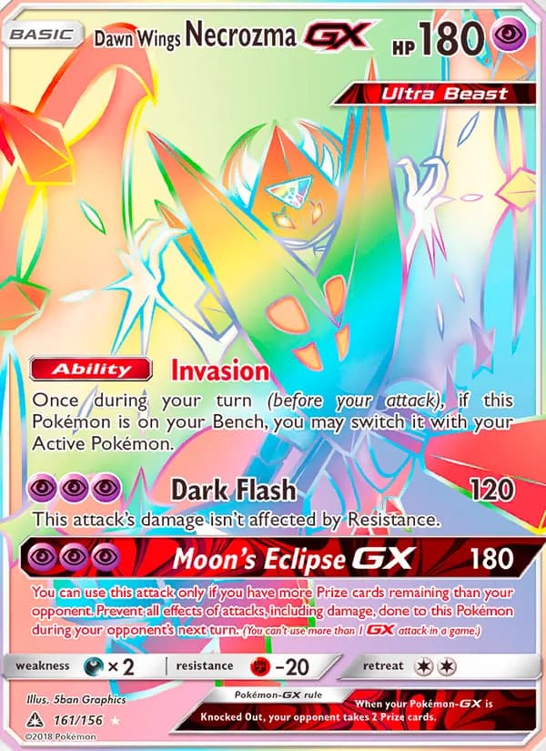 Dawn Wings Necrozma GX card in English