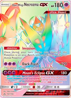 Dawn Wings Necrozma GX card in English