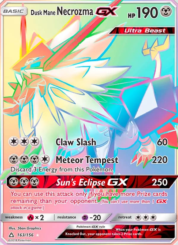 Dusk Mane Necrozma GX card in English
