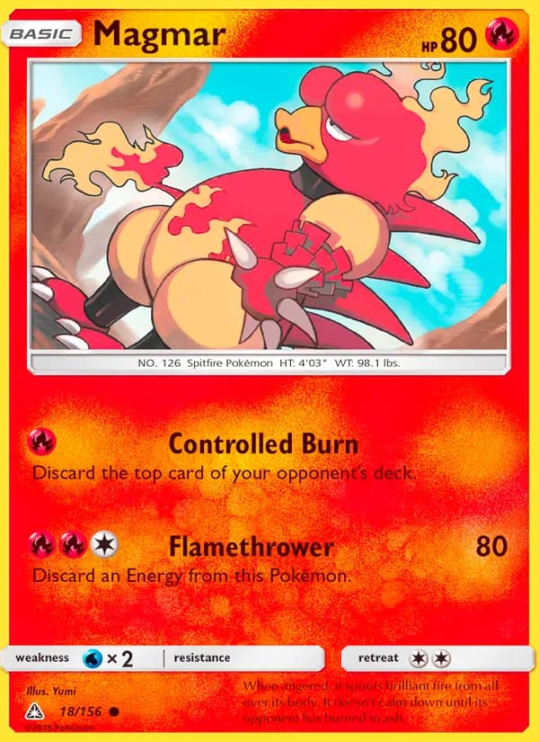 Magmar card in English