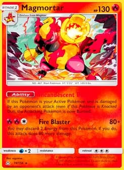 Magmortar card in English