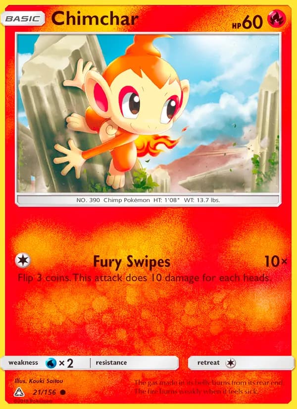 Chimchar card in English