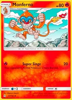 Monferno card in English