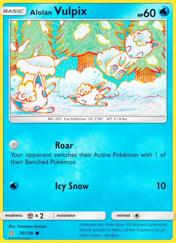 Alolan Vulpix card in English