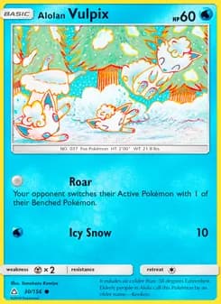 Alolan Vulpix card in English