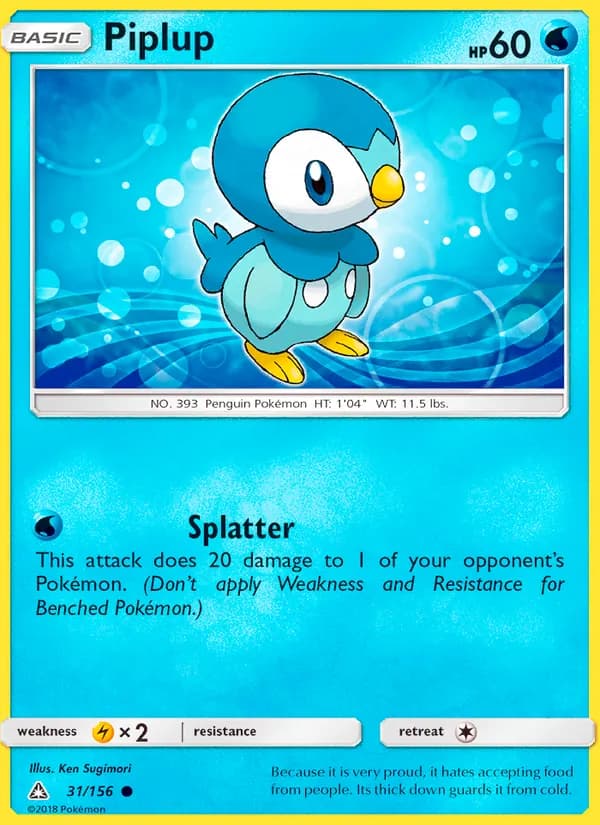Piplup card in English