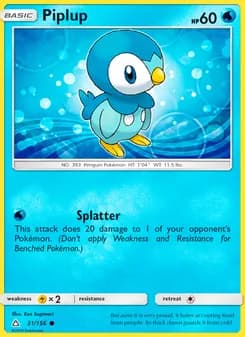 Piplup card in English