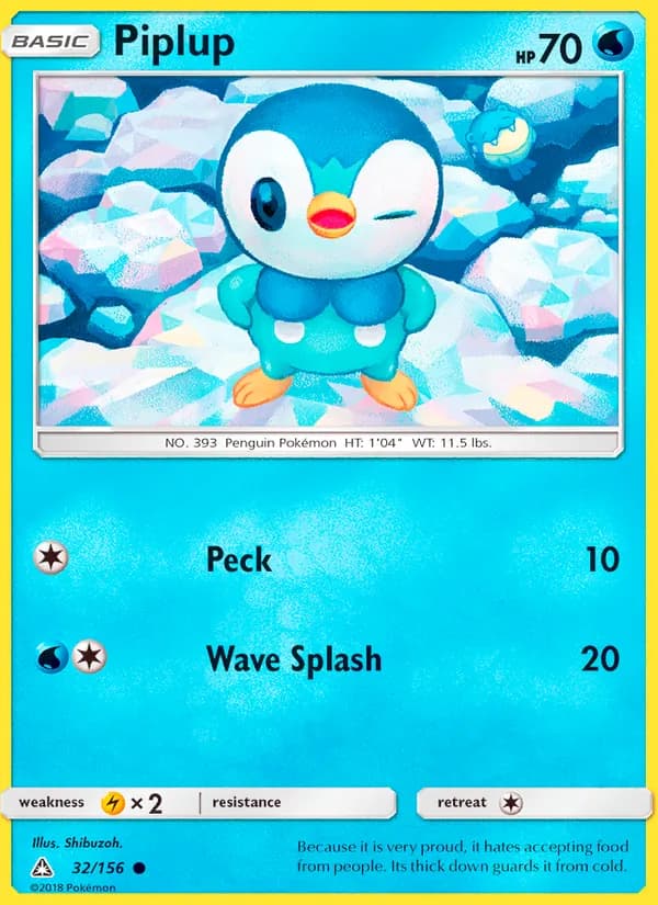 Piplup card in English