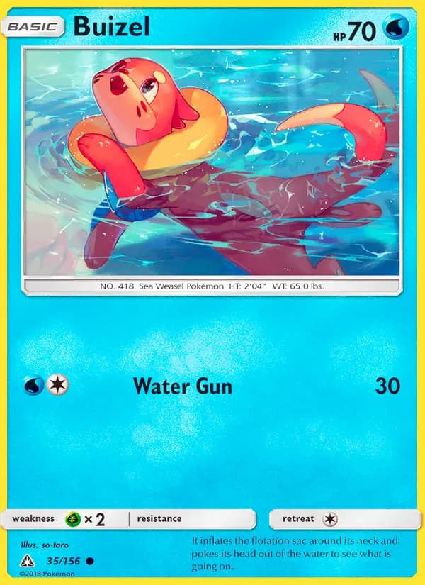 Buizel card in English