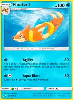 Floatzel card in English
