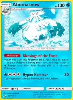 Abomasnow card in English