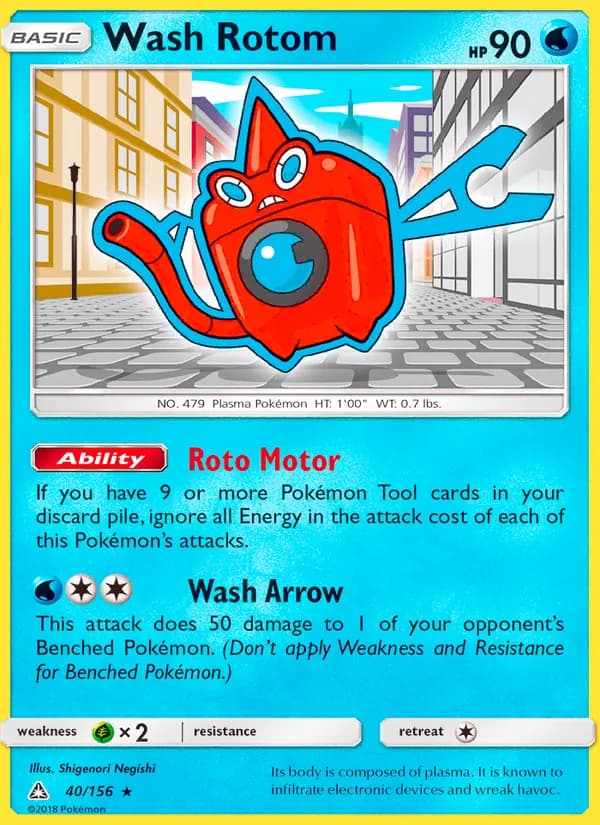Wash Rotom card in English