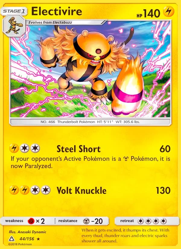 Electivire card in English