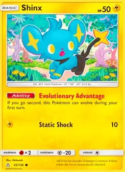 Shinx card in English