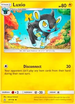 Luxio card in English