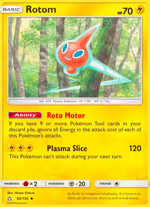 Rotom card in English