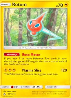 Rotom card in English
