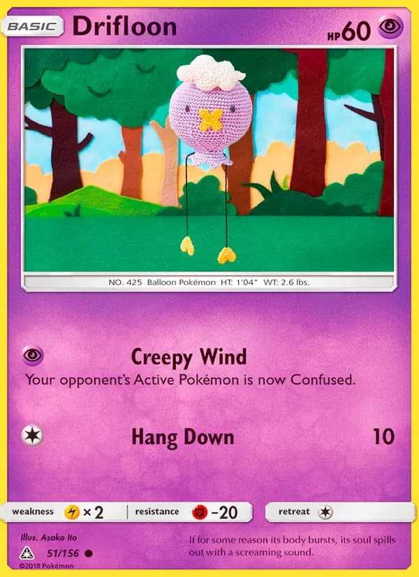 Drifloon card in English