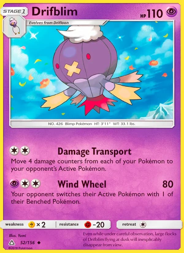 Drifblim card in English
