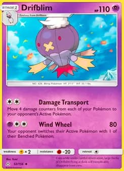 Drifblim card in English