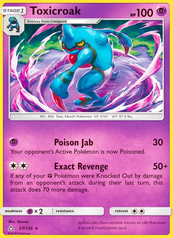 Toxicroak card in English