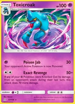 Toxicroak card in English