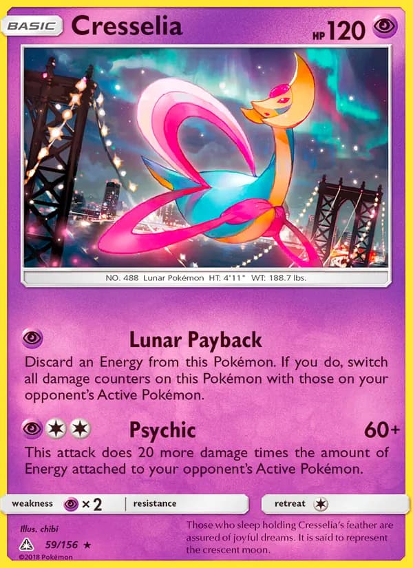 Cresselia card in English