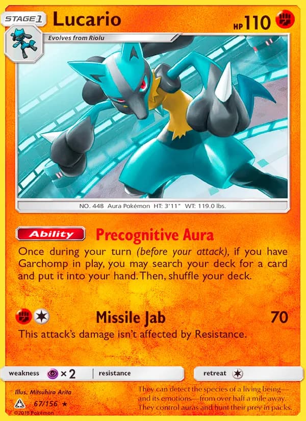 Lucario card in English