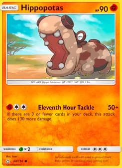 Hippopotas card in English
