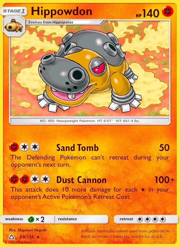 Hippowdon card in English