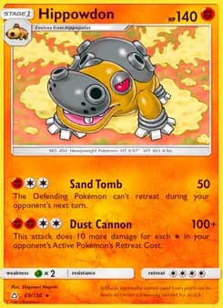 Hippowdon card in English
