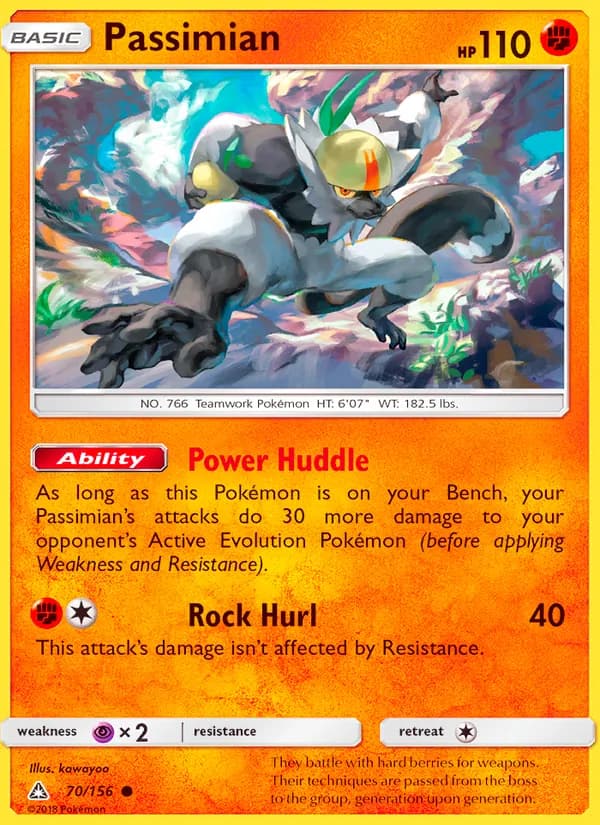 Passimian card in English