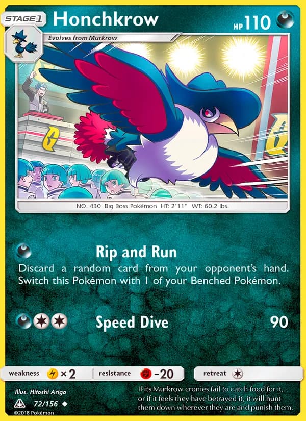 Honchkrow card in English