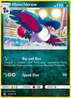 Honchkrow card in English