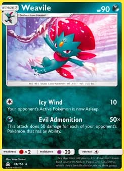 Weavile card in English
