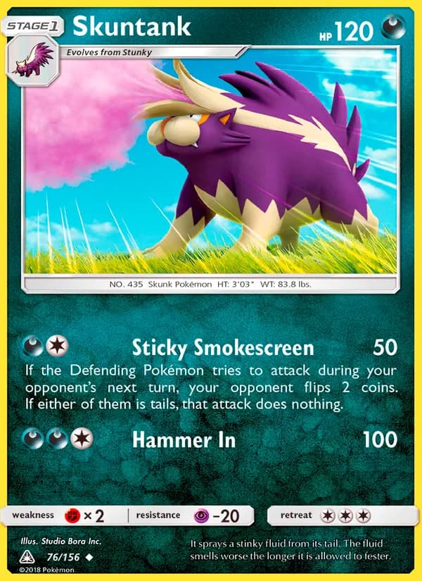 Skuntank card in English